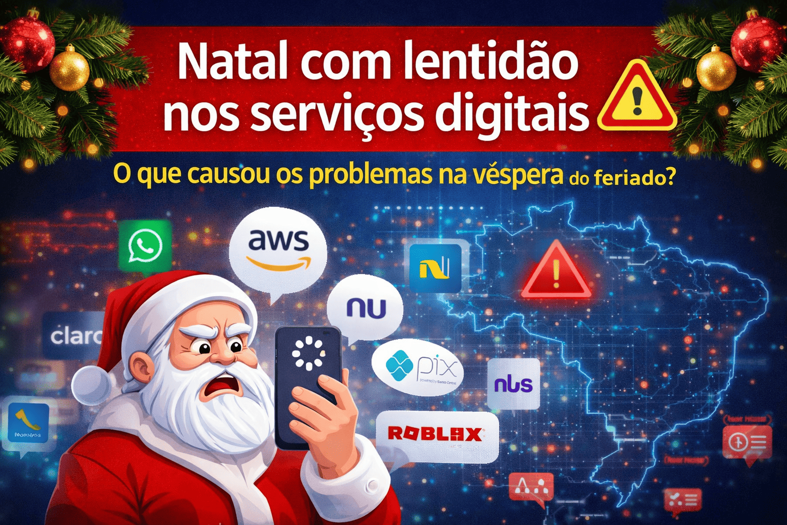 🎄 Natal com lentidão nos serviços digitais: o que aconteceu na véspera do feriado?